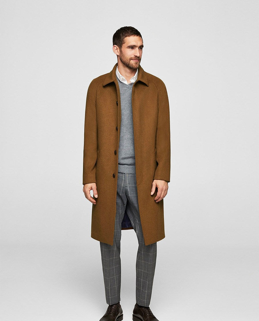 Lapels wool trench