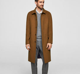 Lapels wool trench